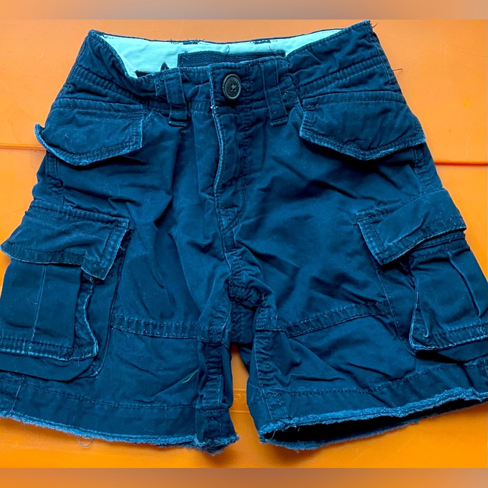 Boy Baby Gap Cargo Shorts- 18-24 Months- Navy Blue
